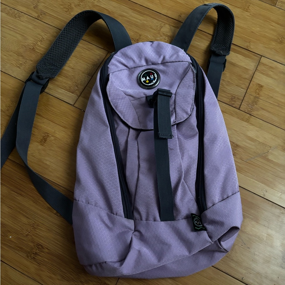 Purple Backpack for hiking and travel